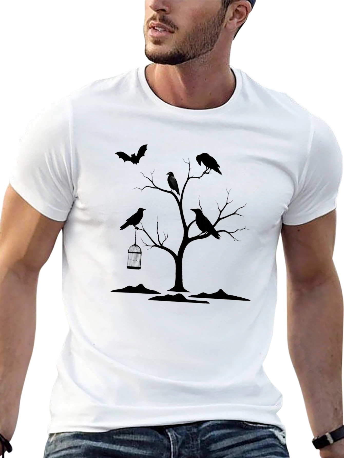 Raven Tree Graphic T-Shirt