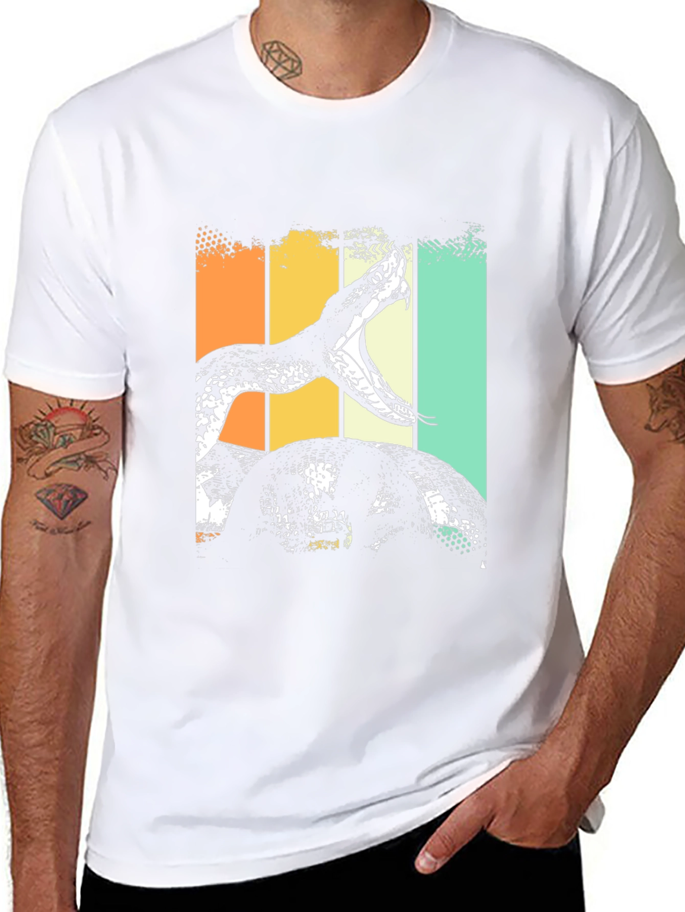 Snake Graphic Tee - Retro Style Comfort