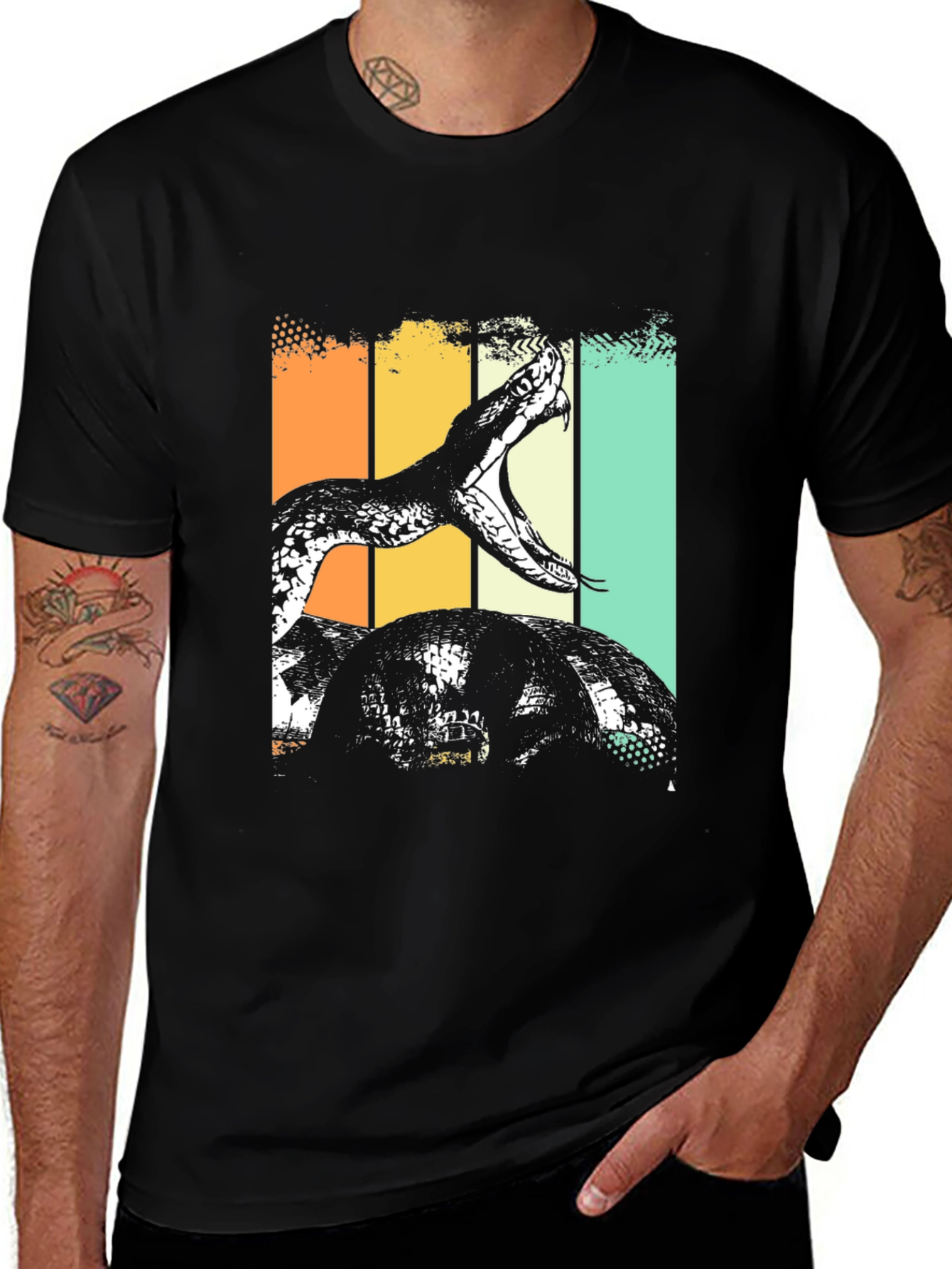 Snake Graphic Tee - Retro Style Comfort