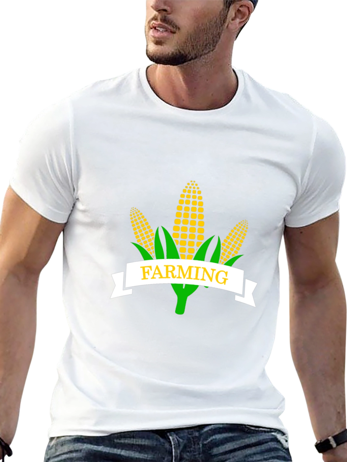 Farming Corn Graphic T-Shirt