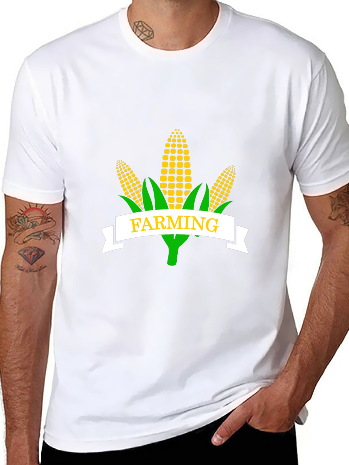 Farming Corn Graphic T-Shirt