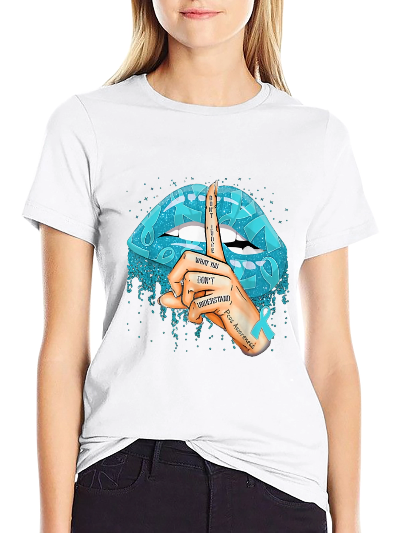 PCOS Awareness T-Shirt - Dont Judge