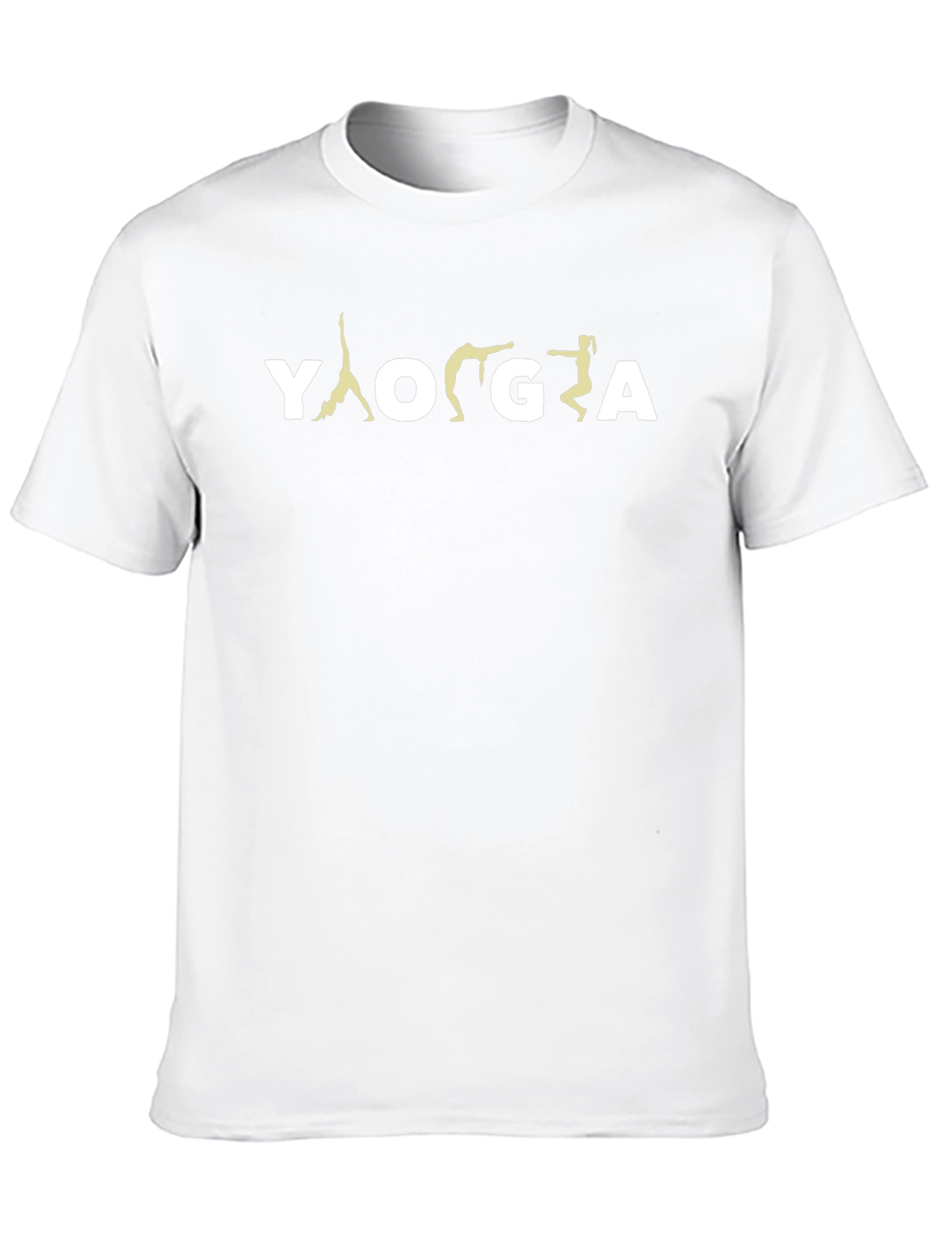 Yoga Pose Graphic T-Shirt - Black Cotton Blend