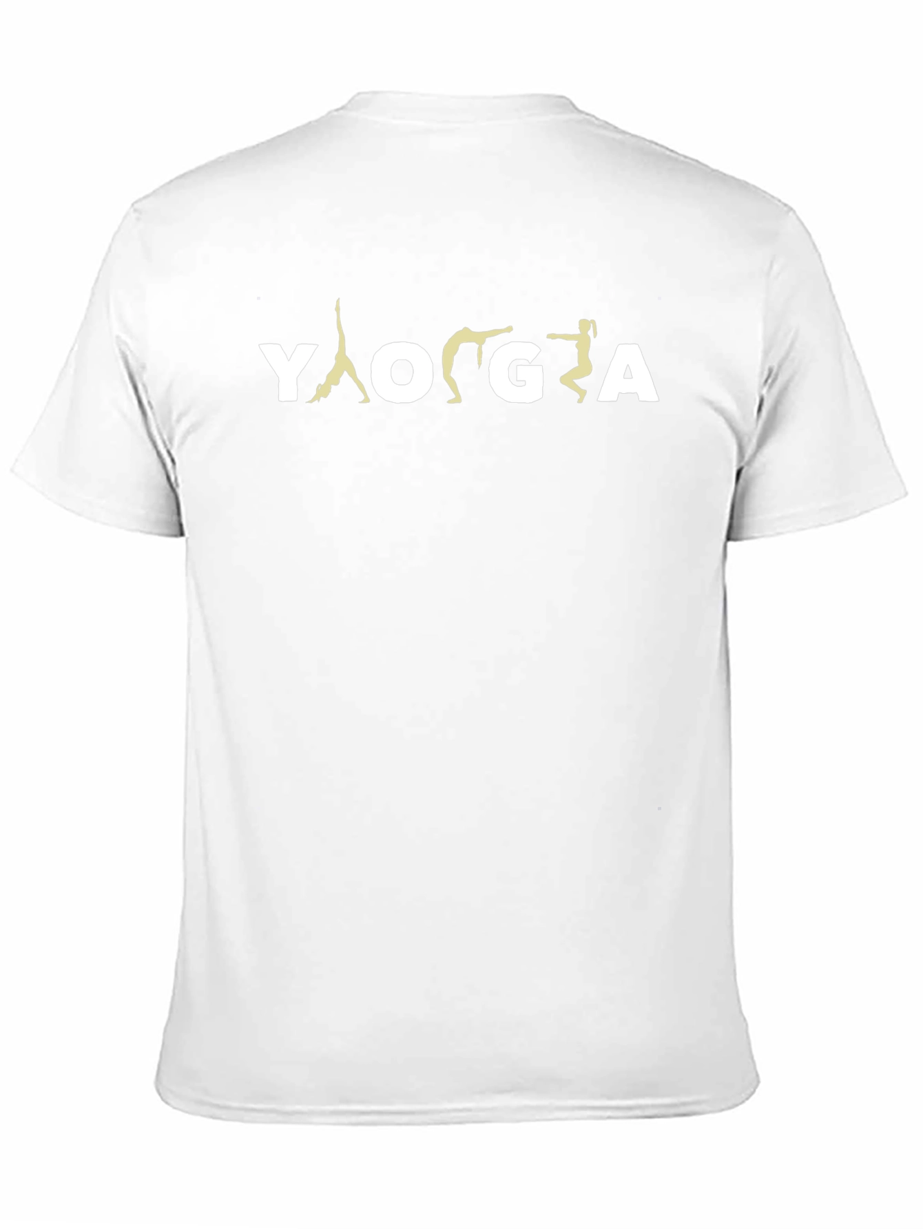 Yoga Pose Graphic T-Shirt - Black Cotton Blend