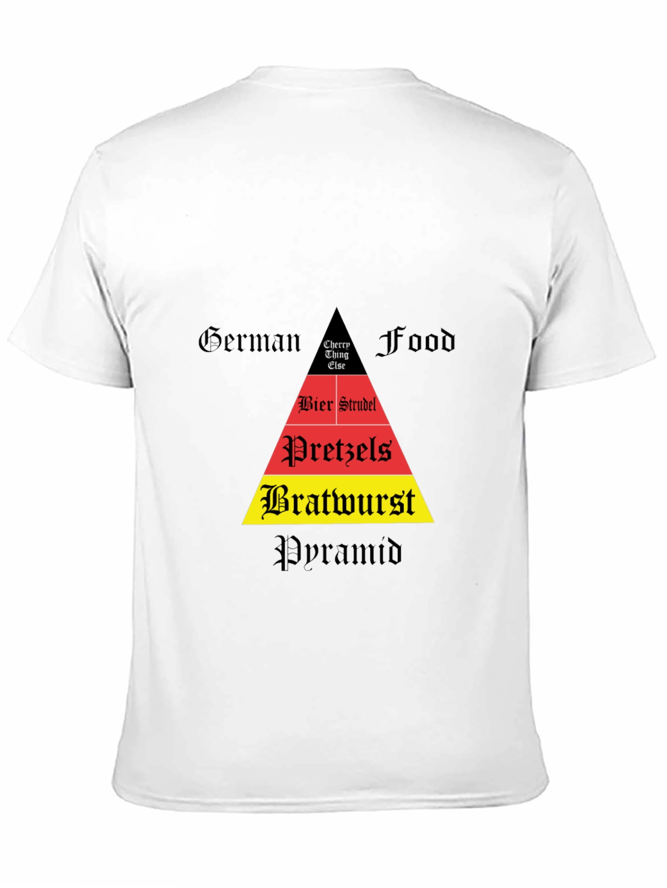German Food Pyramid T-Shirt Bratwurst Pretzel Beer