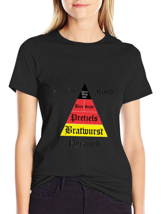 German Food Pyramid T-Shirt Bratwurst Pretzel Beer