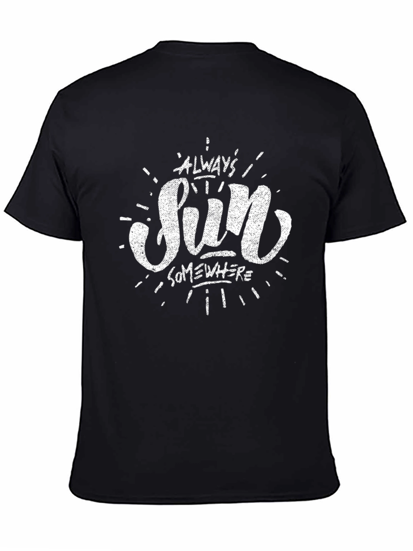 Always Sun Somewhere Black Graphic T-Shirt