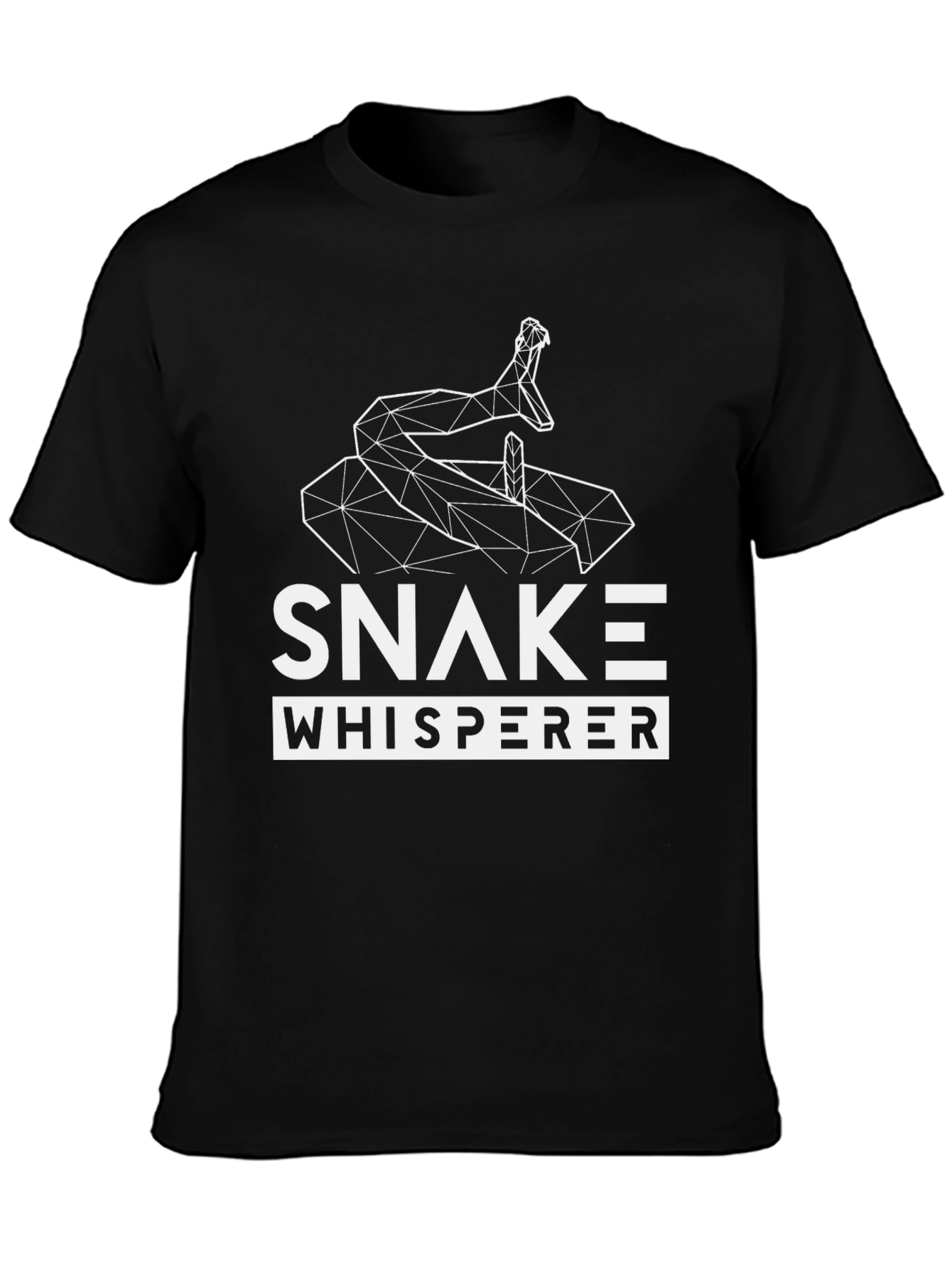 Snake Whisperer Graphic Tee - Modern Geometric Snake Design