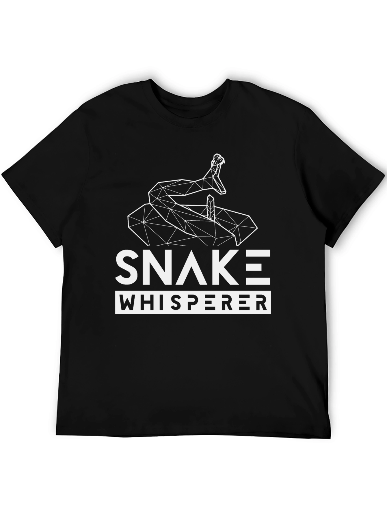 Snake Whisperer Graphic Tee - Modern Geometric Snake Design