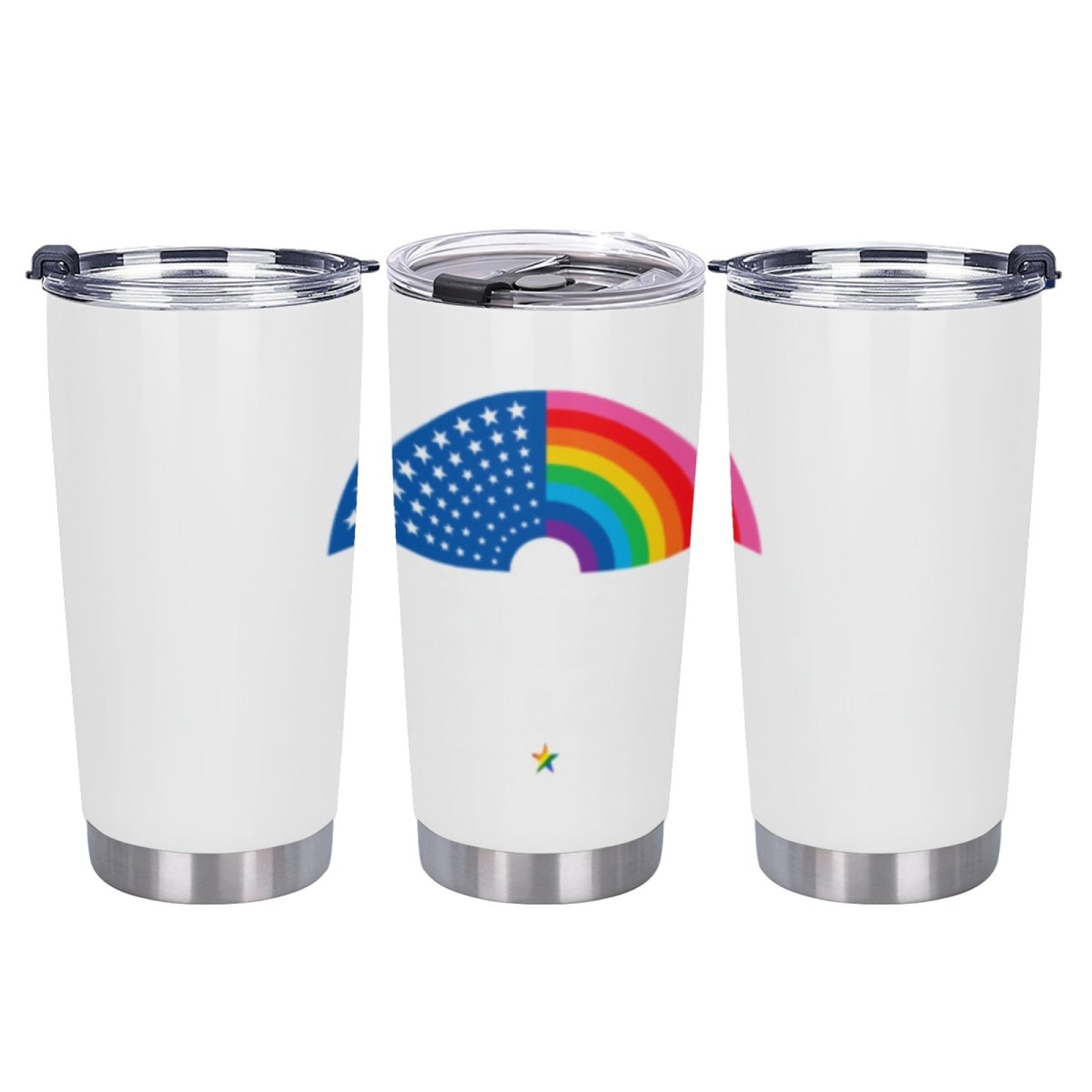 Insulated Stainless Steel Travel Tumbler - Leak-Proof Graphic Design Cup