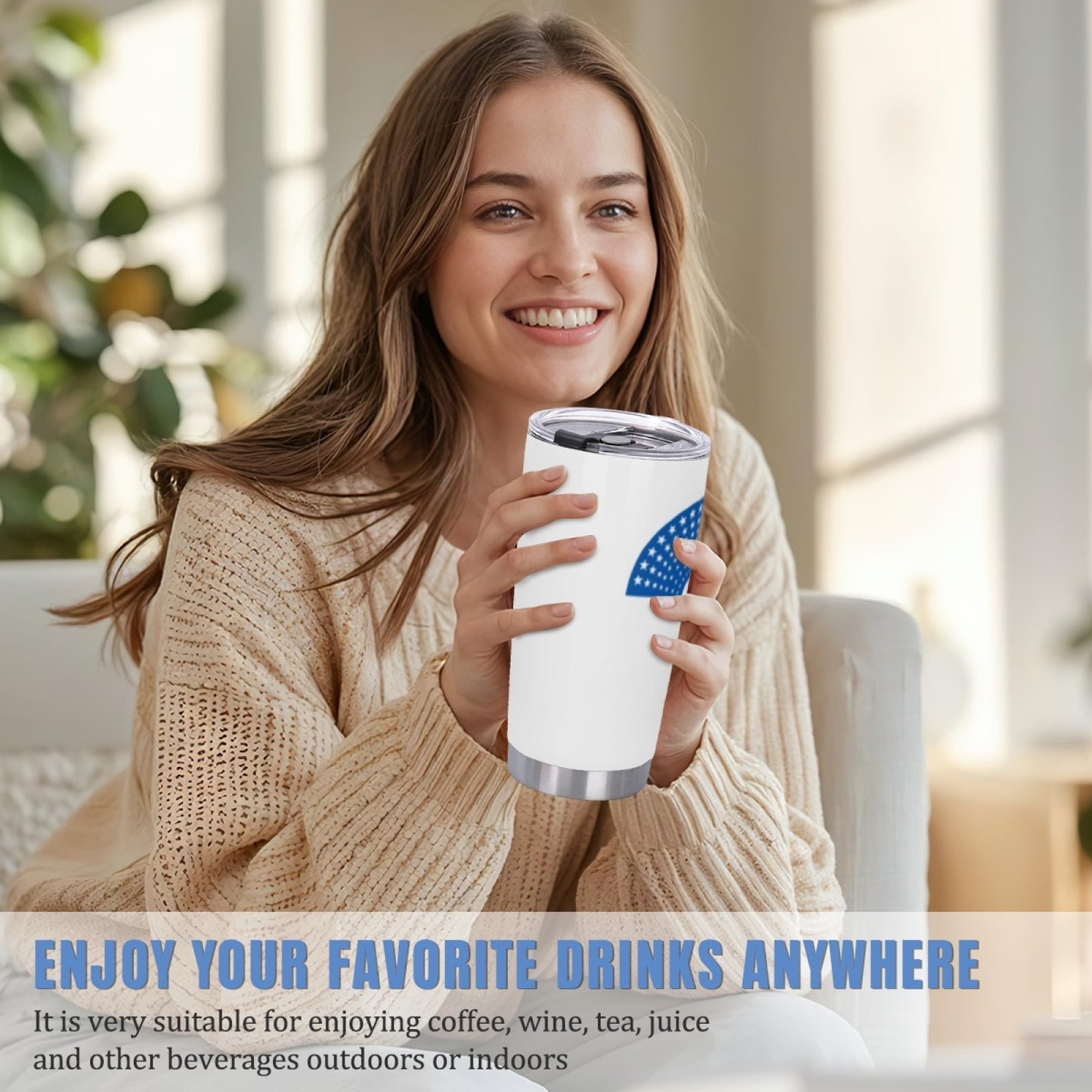 Insulated Stainless Steel Travel Tumbler - Leak-Proof Graphic Design Cup