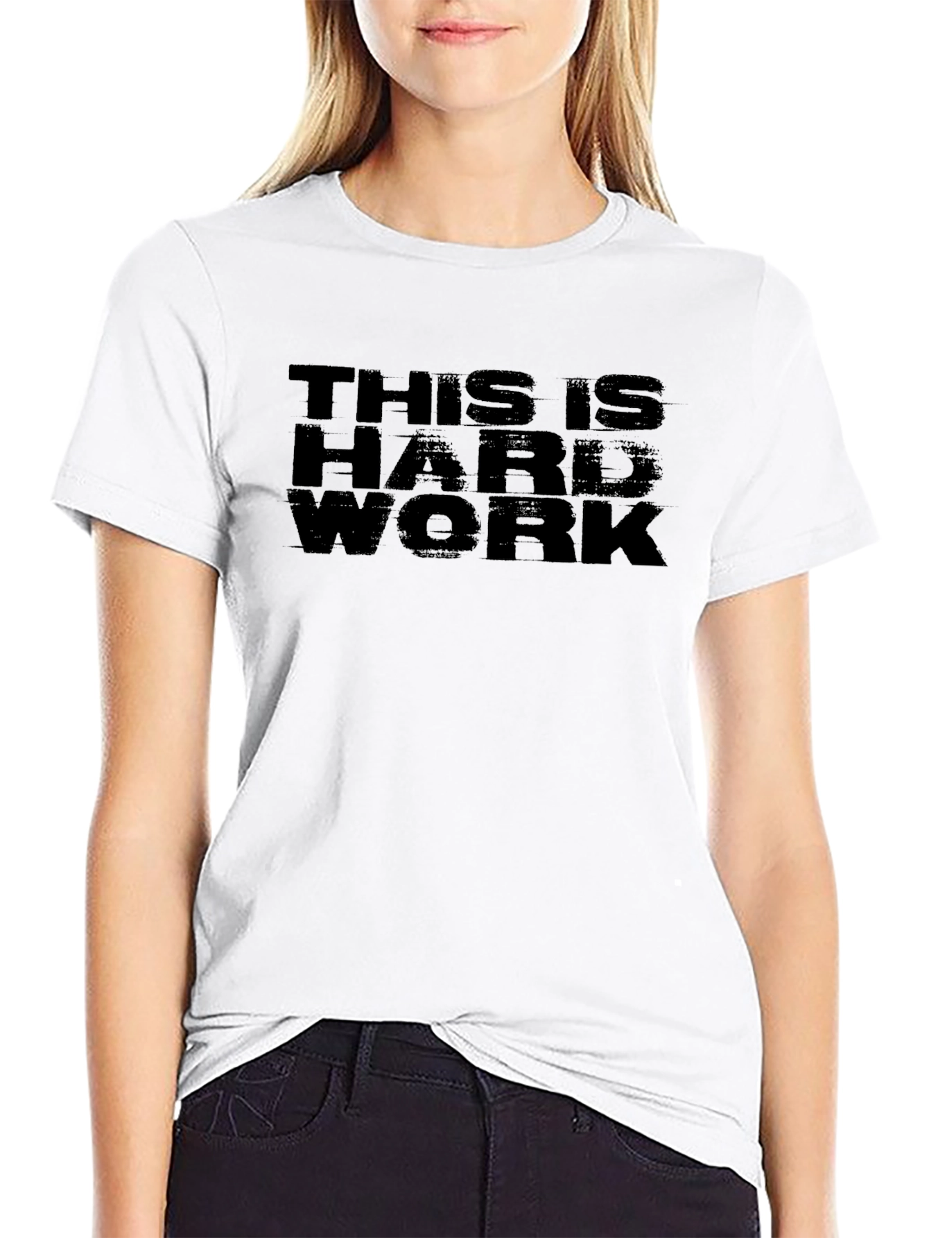 This Is Hard Work Black Graphic Tee