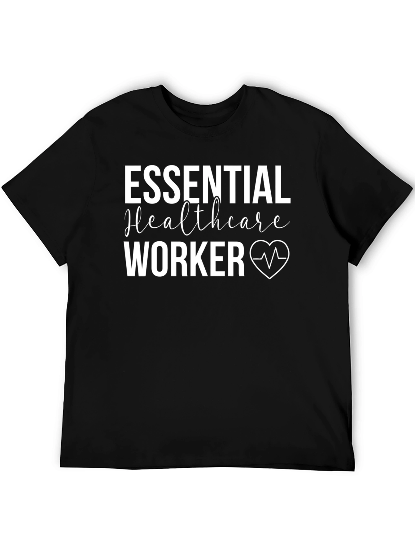 Essential Healthcare Worker Graphic Tee - Black