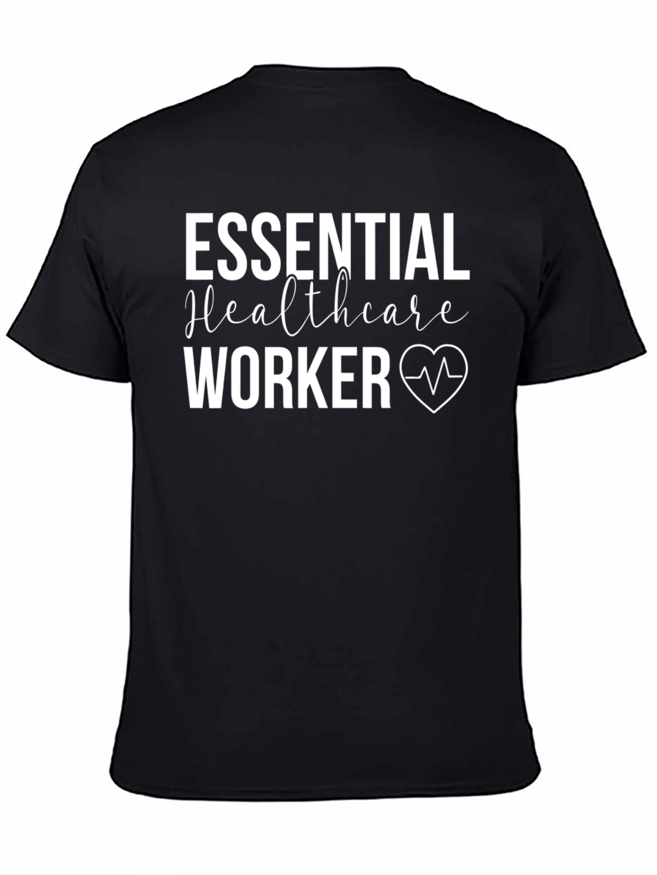 Essential Healthcare Worker Graphic Tee - Black