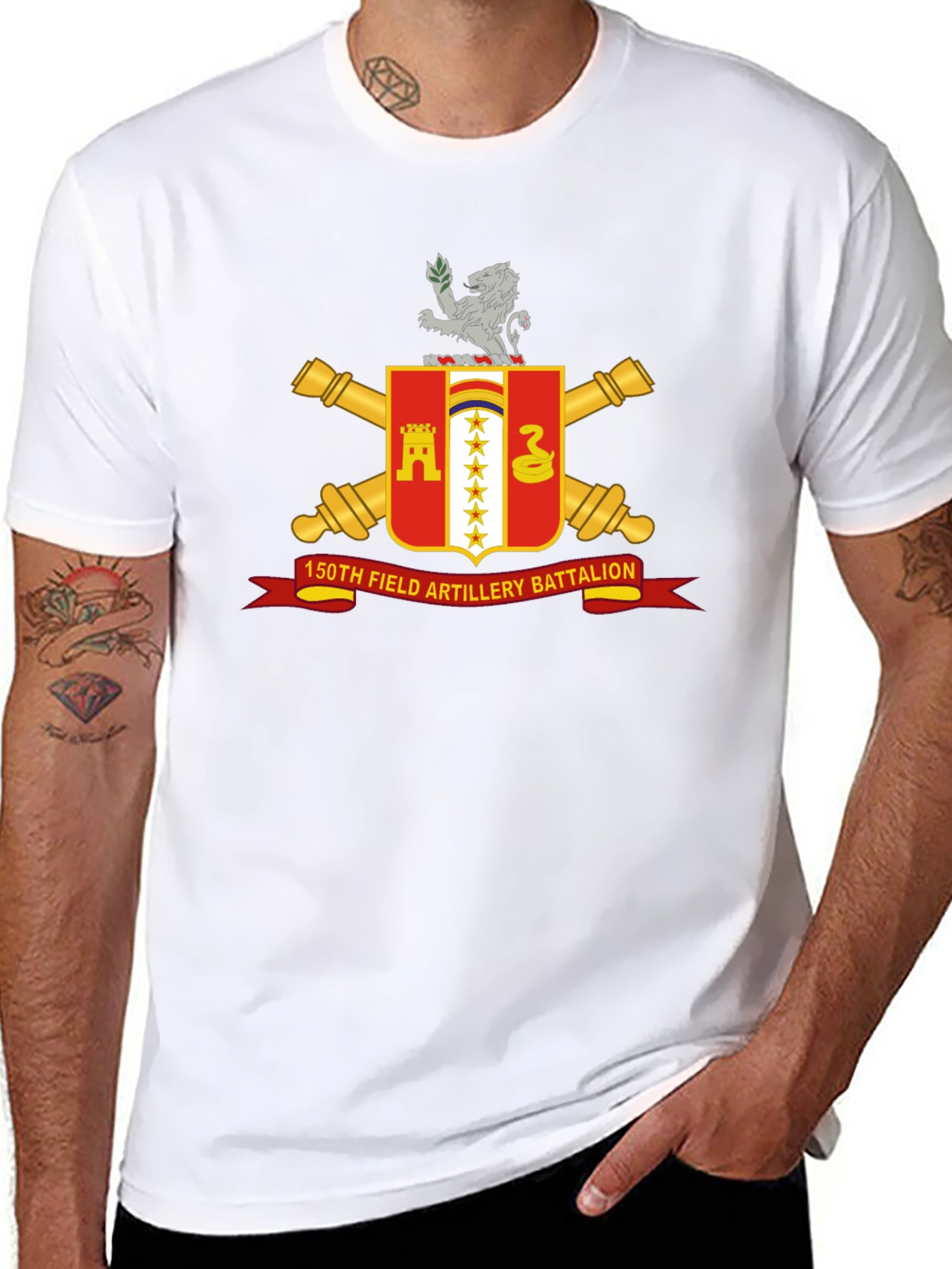 150th Field Artillery Battalion Black T-Shirt