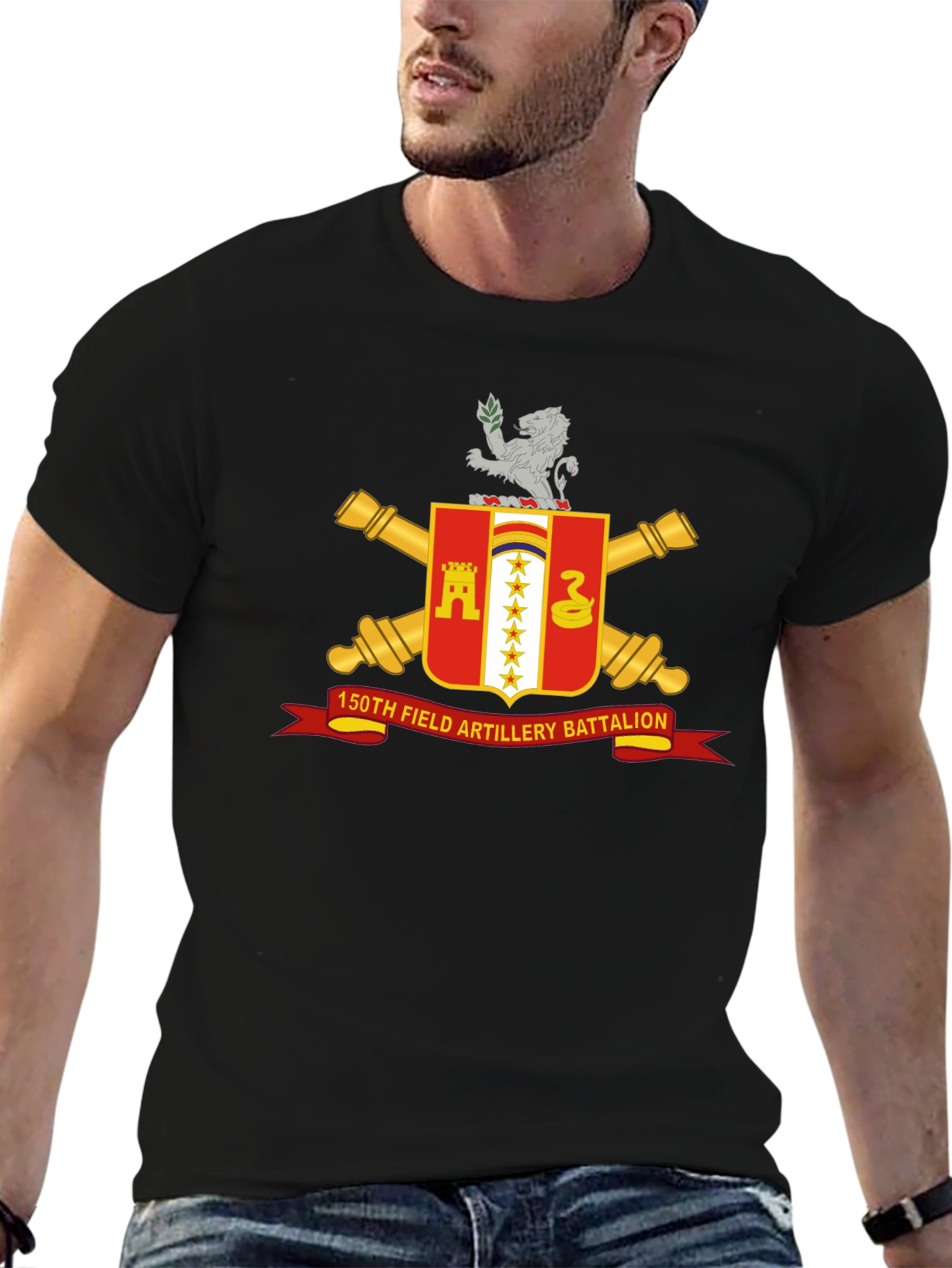 150th Field Artillery Battalion Black T-Shirt