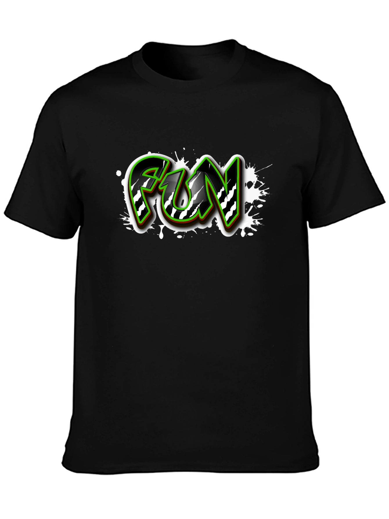 Fun Graphic Tee - Trendy Black T-Shirt