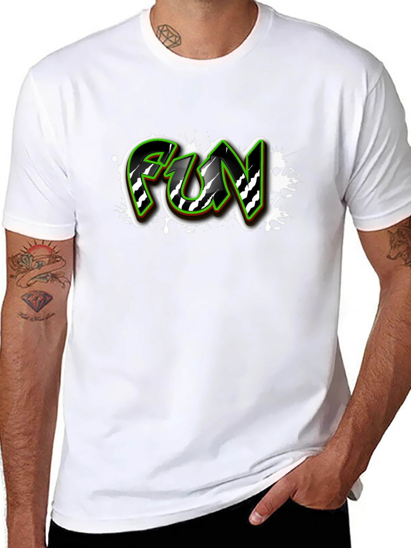 Fun Graphic Tee - Trendy Black T-Shirt