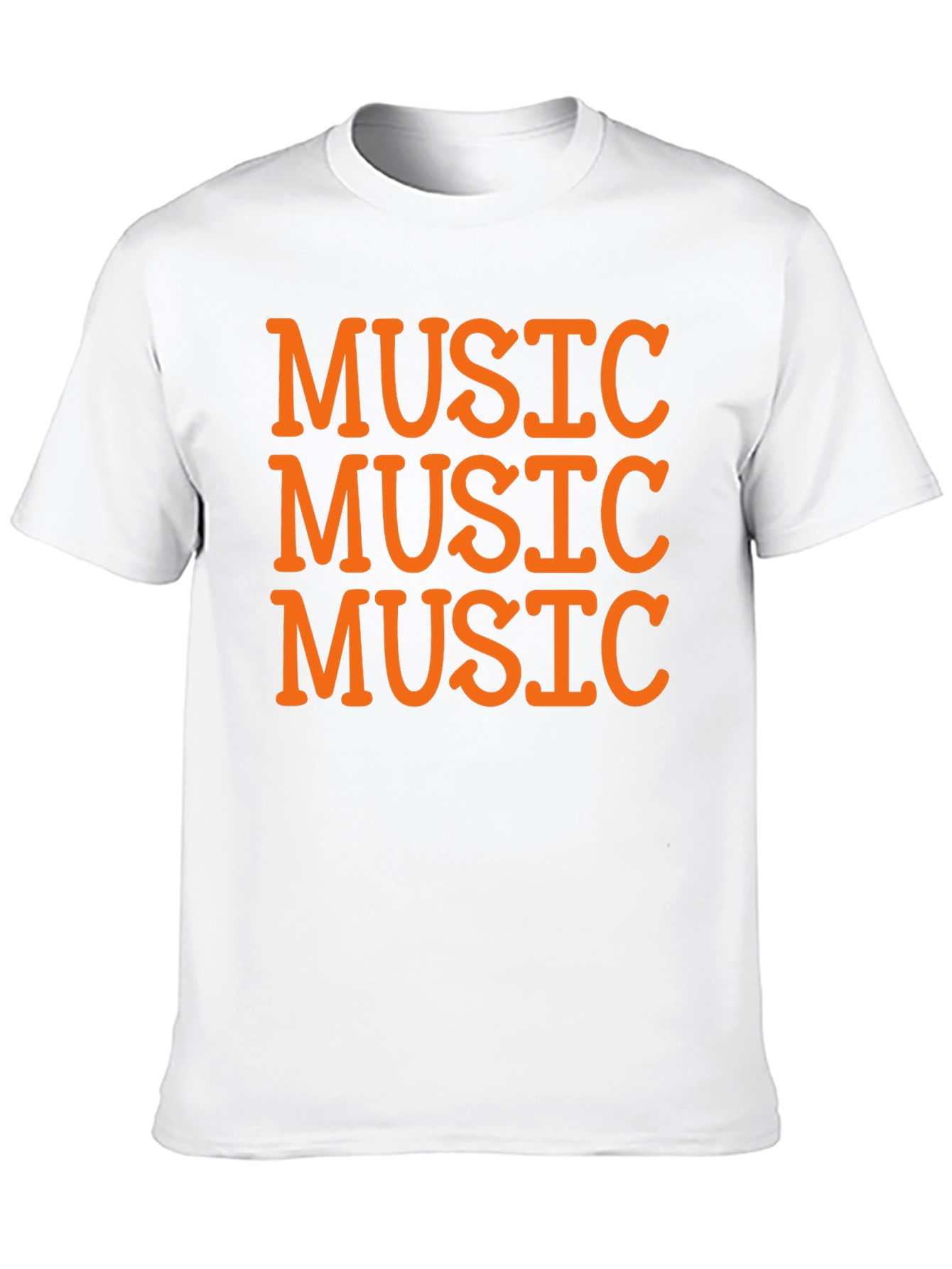 Music Lover Black T-Shirt - Repeated Text Design