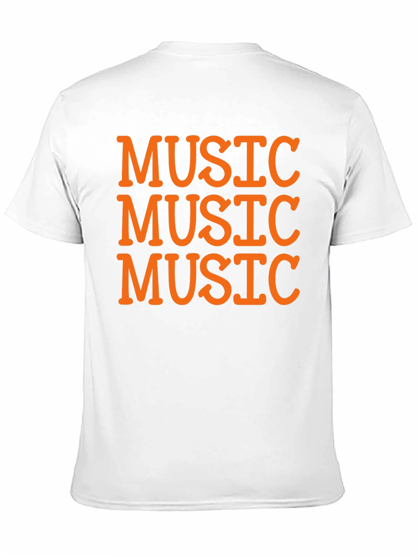 Music Lover Black T-Shirt - Repeated Text Design