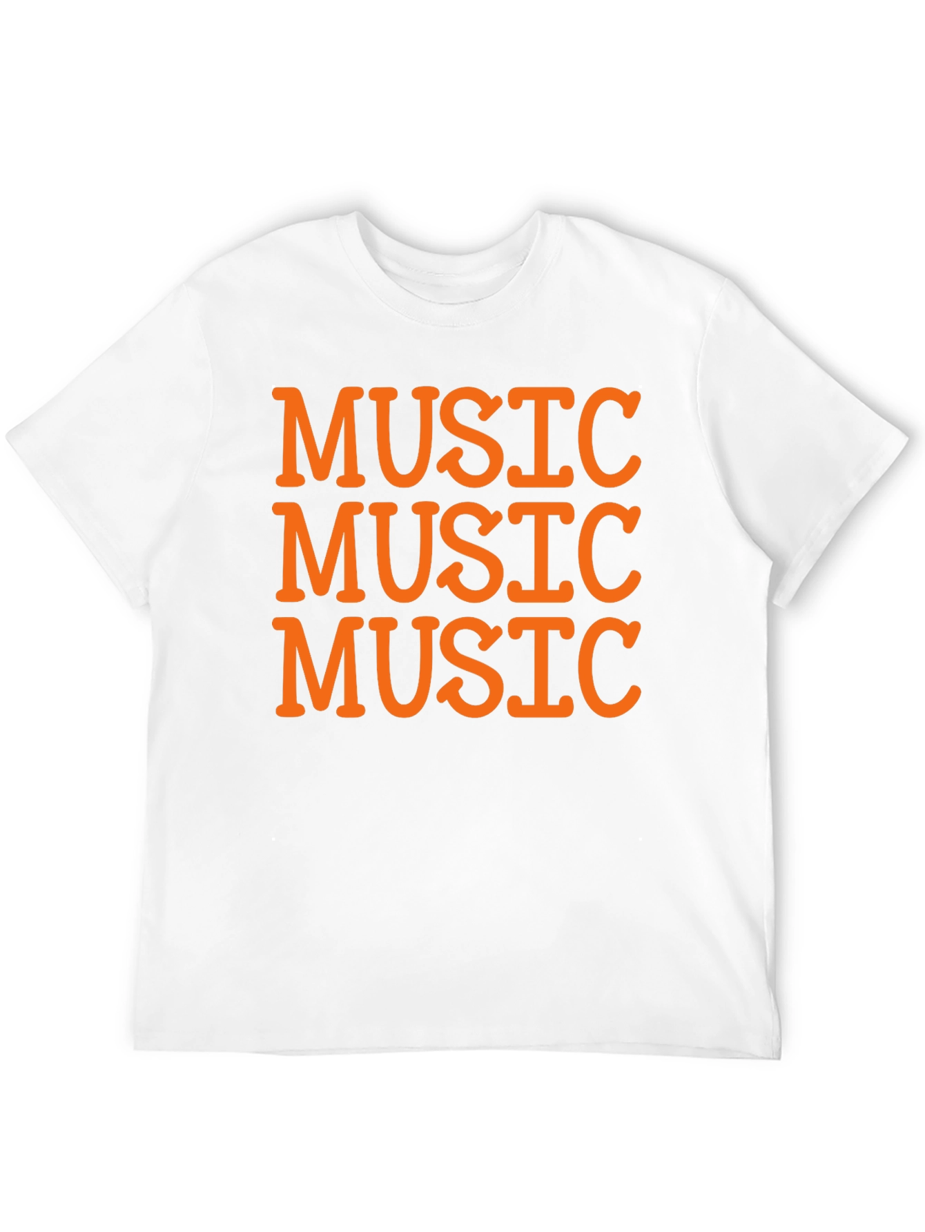 Music Lover Black T-Shirt - Repeated Text Design