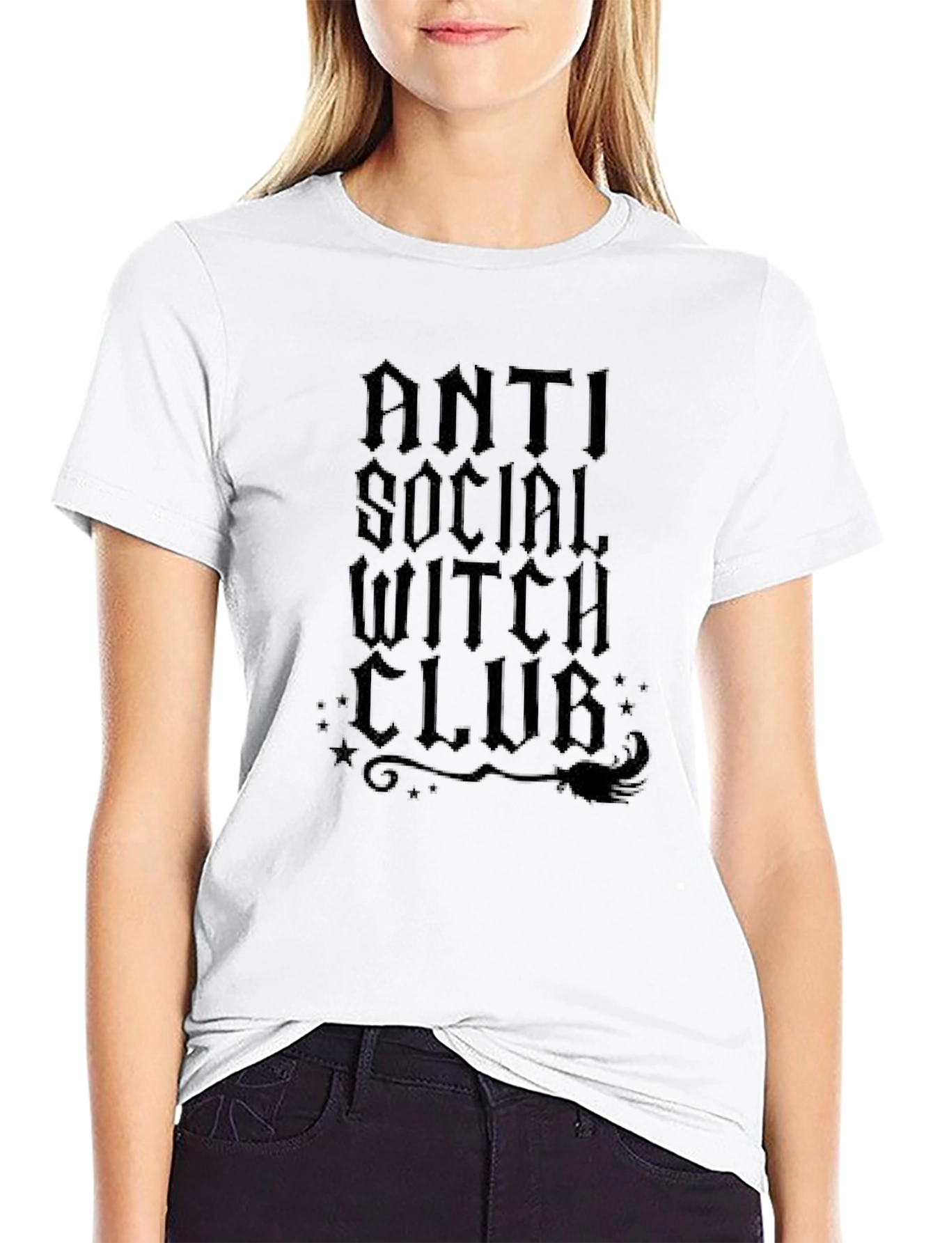 Anti Social Witch Club Black Graphic Tee