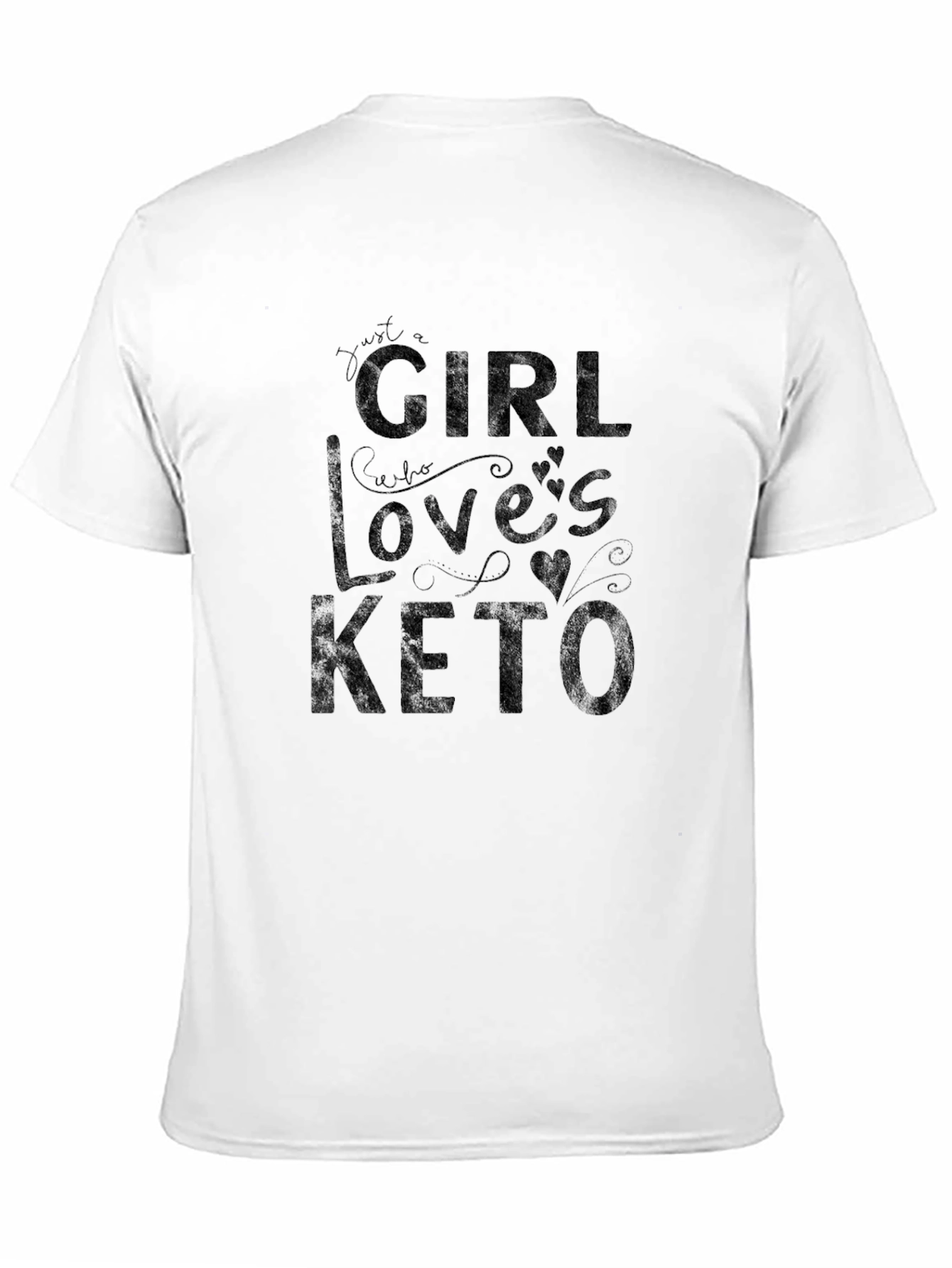 Just a Girl Who Loves Keto - Black T-Shirt