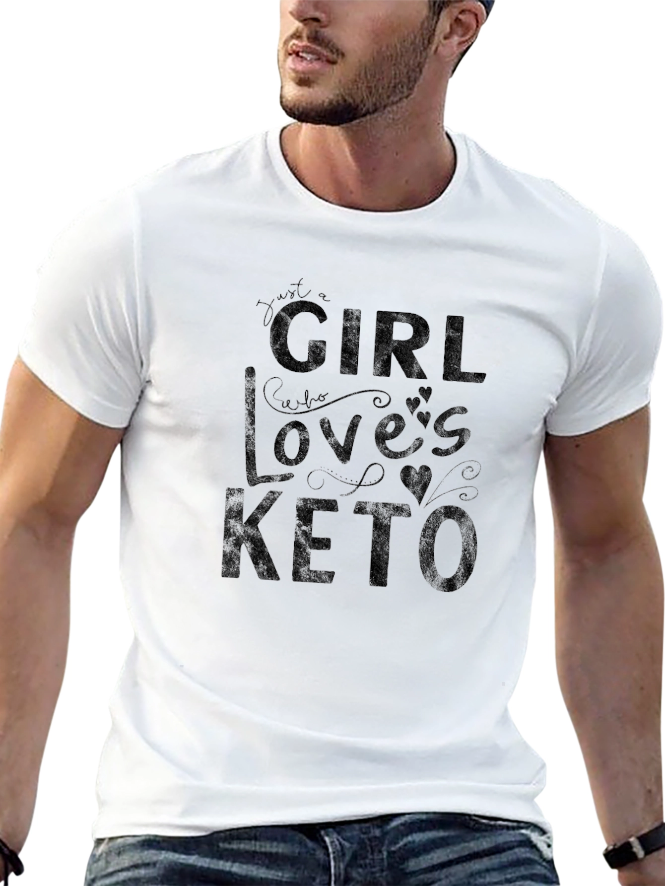 Just a Girl Who Loves Keto - Black T-Shirt