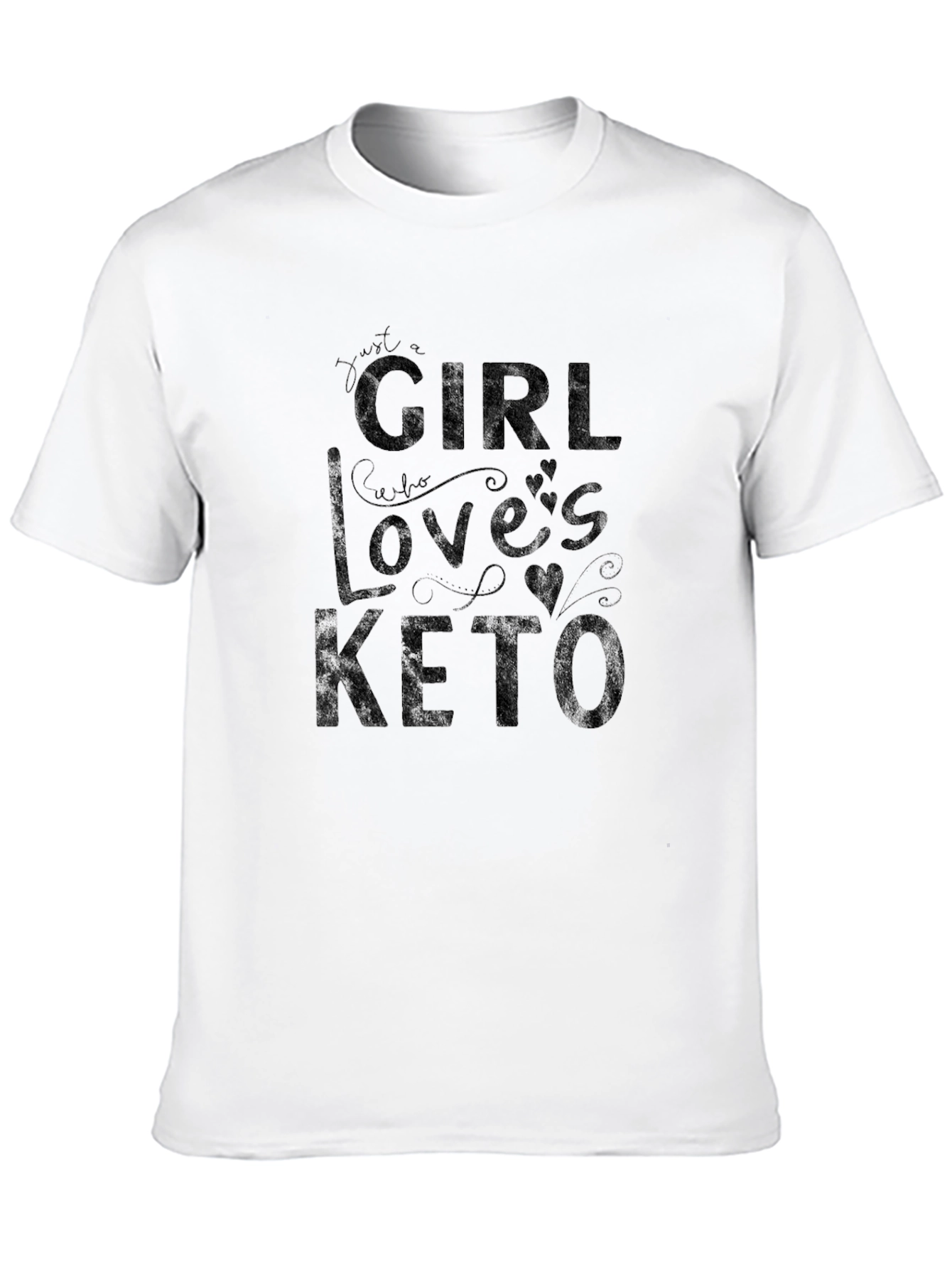 Just a Girl Who Loves Keto - Black T-Shirt
