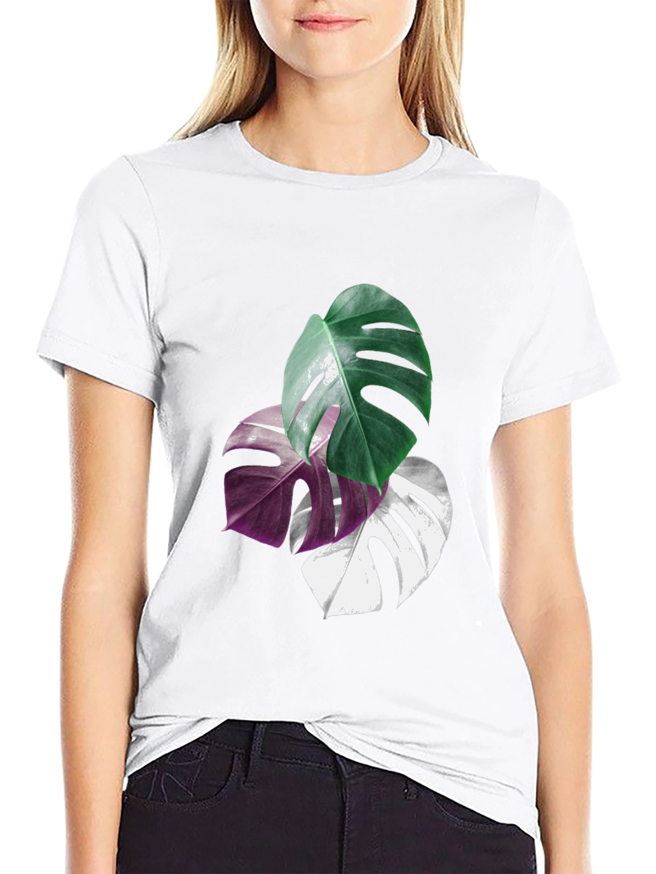 Tropical Leaf T-Shirt - Stylish Graphic Tee