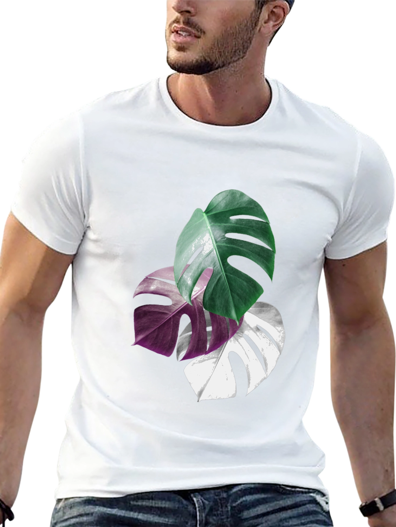 Tropical Leaf T-Shirt - Stylish Graphic Tee