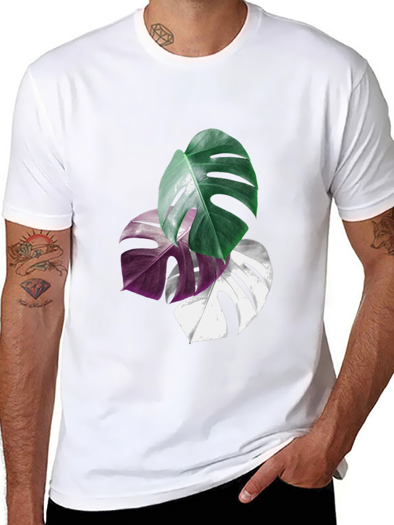 Tropical Leaf T-Shirt - Stylish Graphic Tee