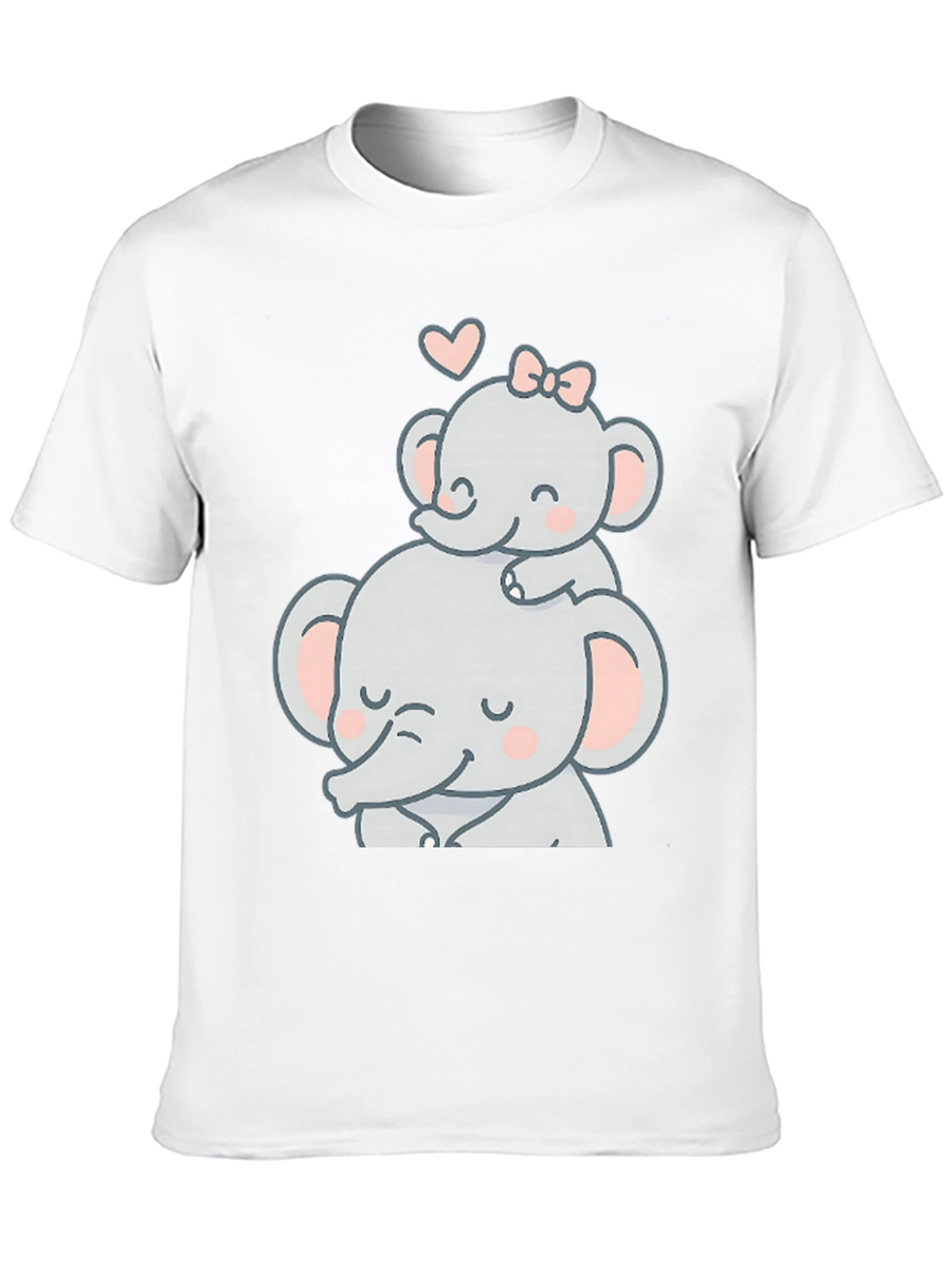 Cute Elephant Mom & Baby Graphic Tee