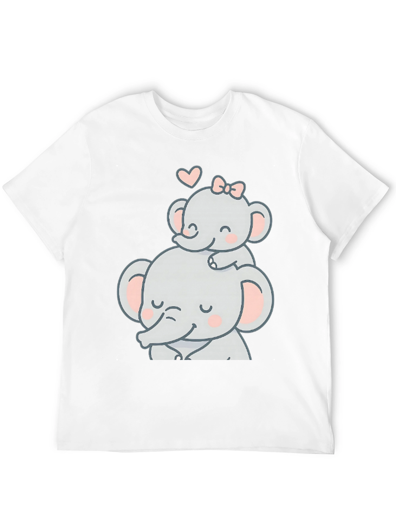 Cute Elephant Mom & Baby Graphic Tee