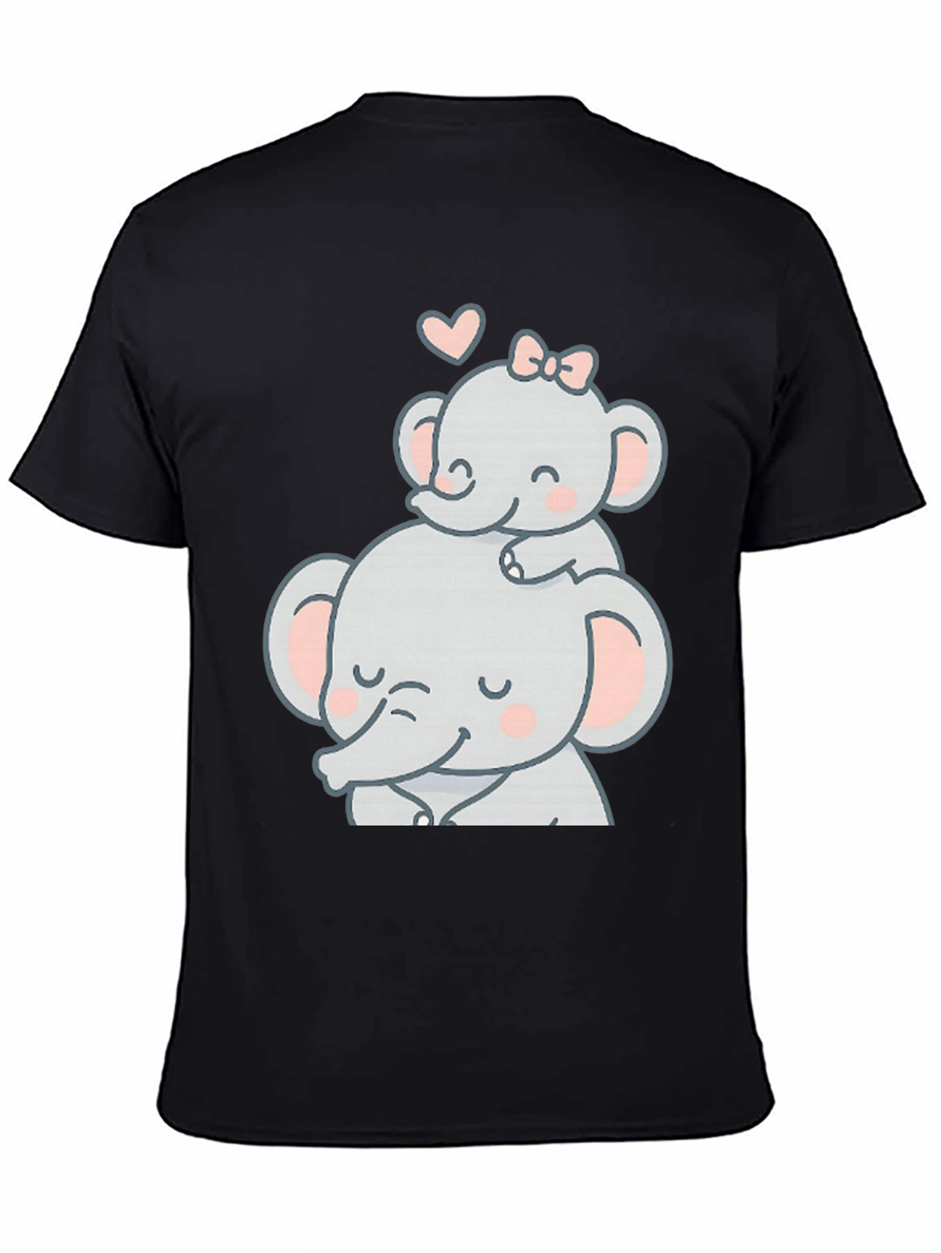 Cute Elephant Mom & Baby Graphic Tee