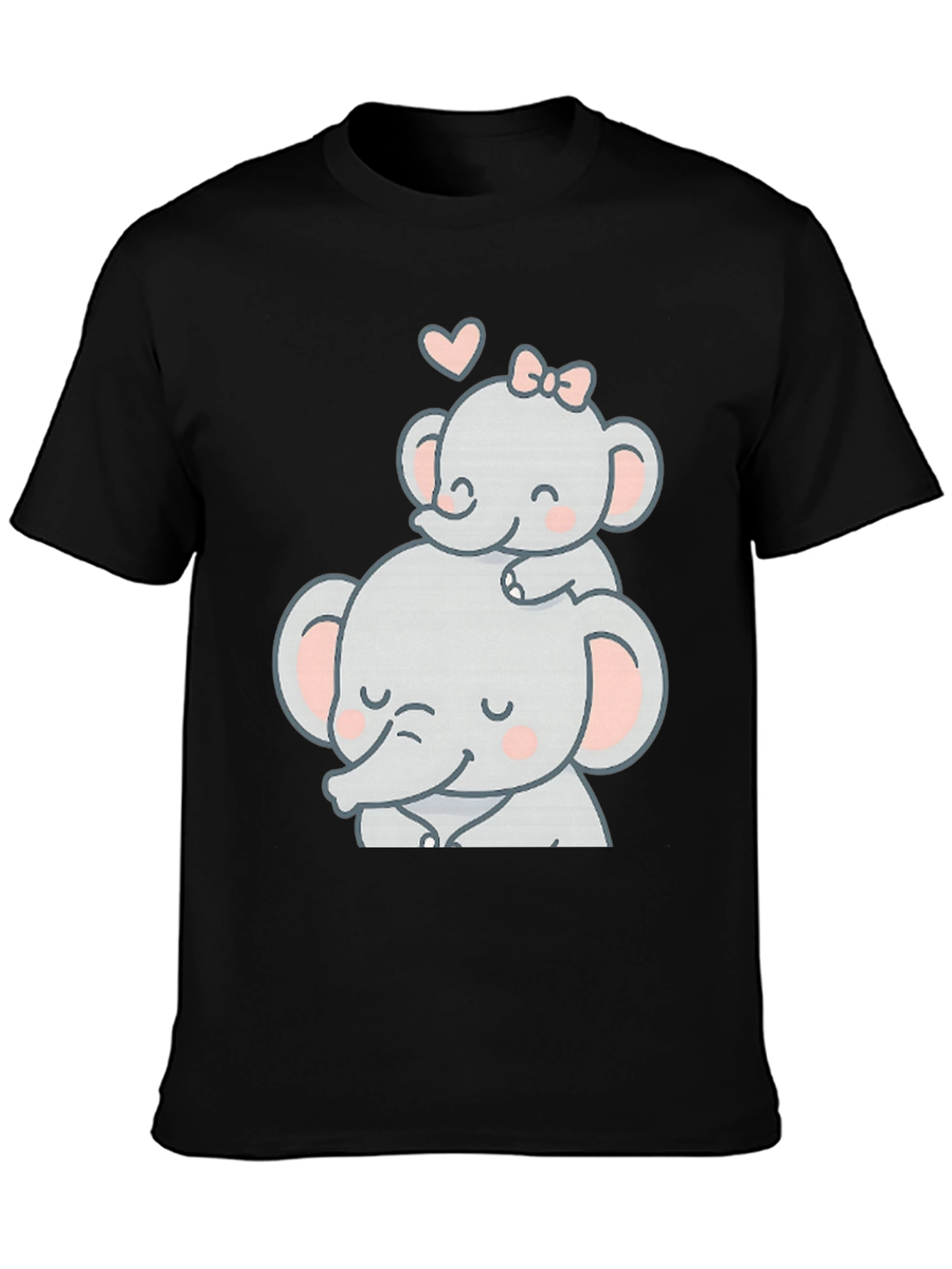 Cute Elephant Mom & Baby Graphic Tee