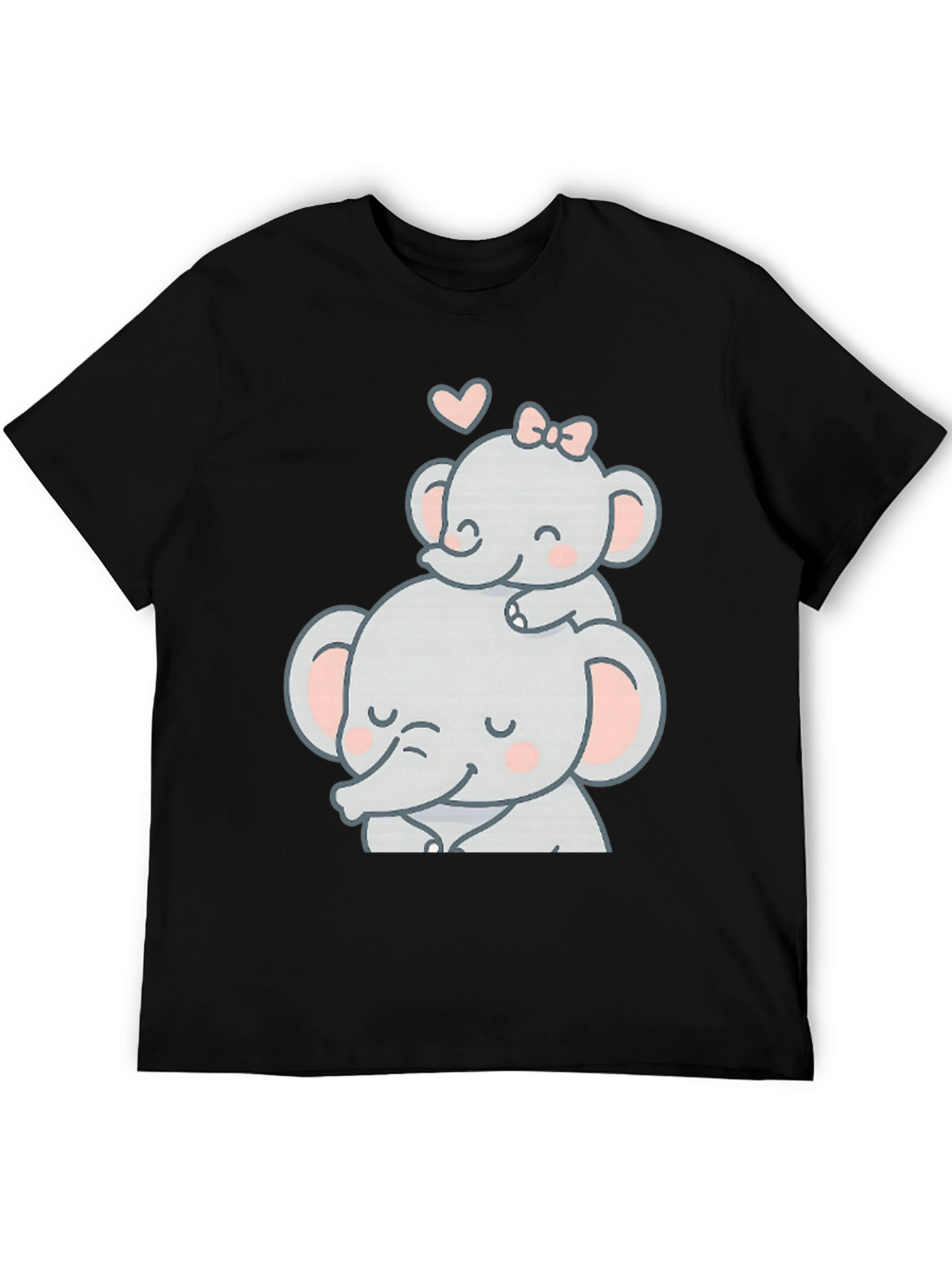 Cute Elephant Mom & Baby Graphic Tee