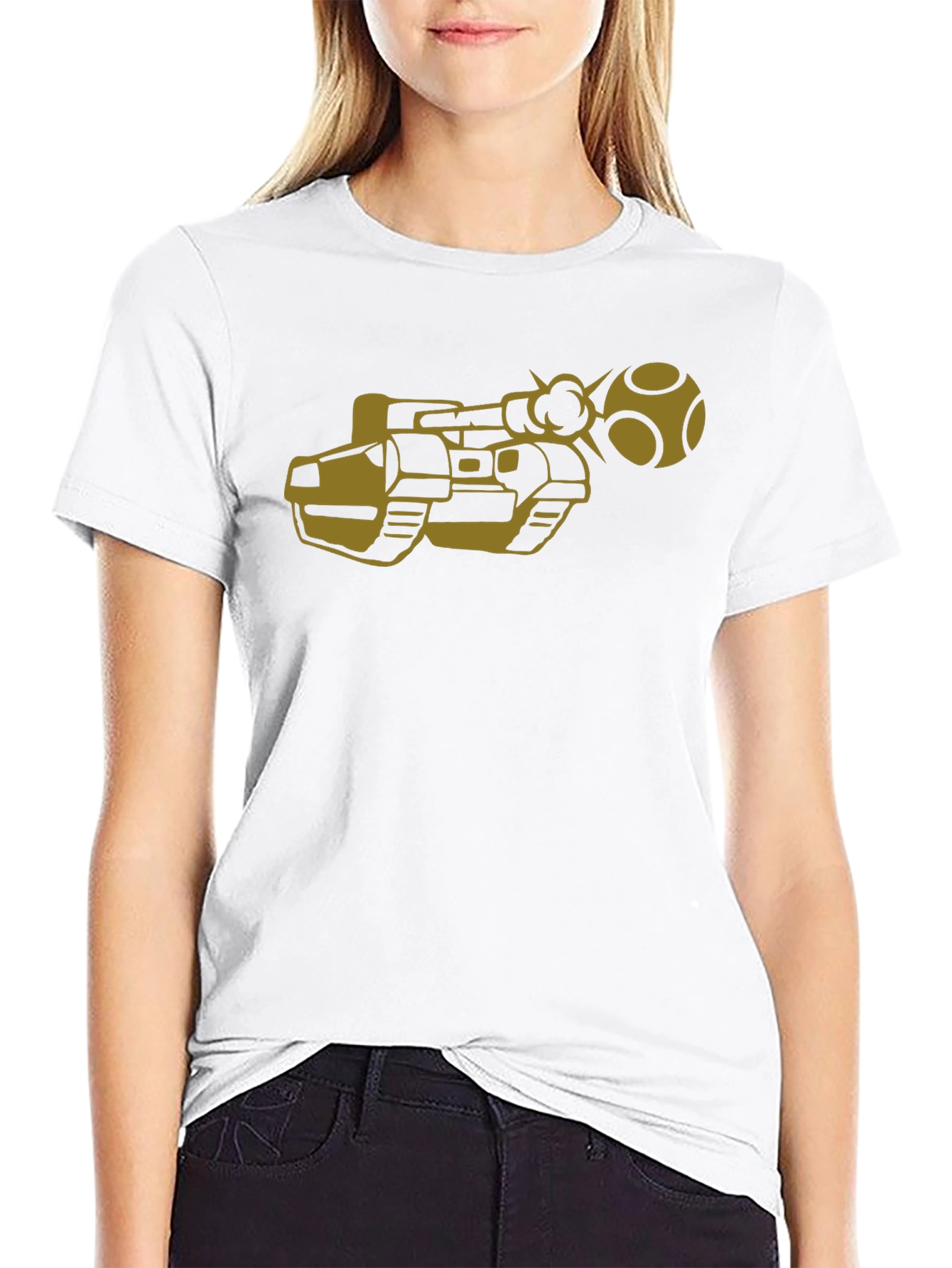 Retro Game Tank T-Shirt - Black Cotton Tee