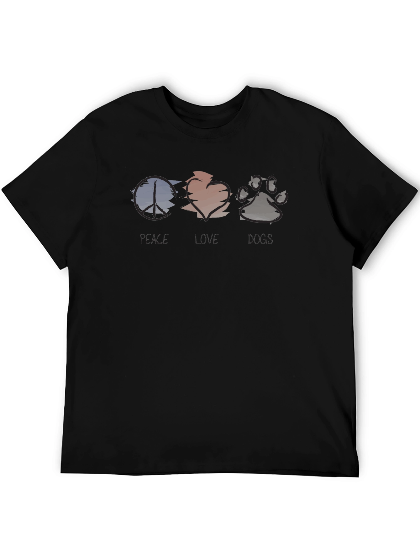Peace Love Paws Black Graphic Tee