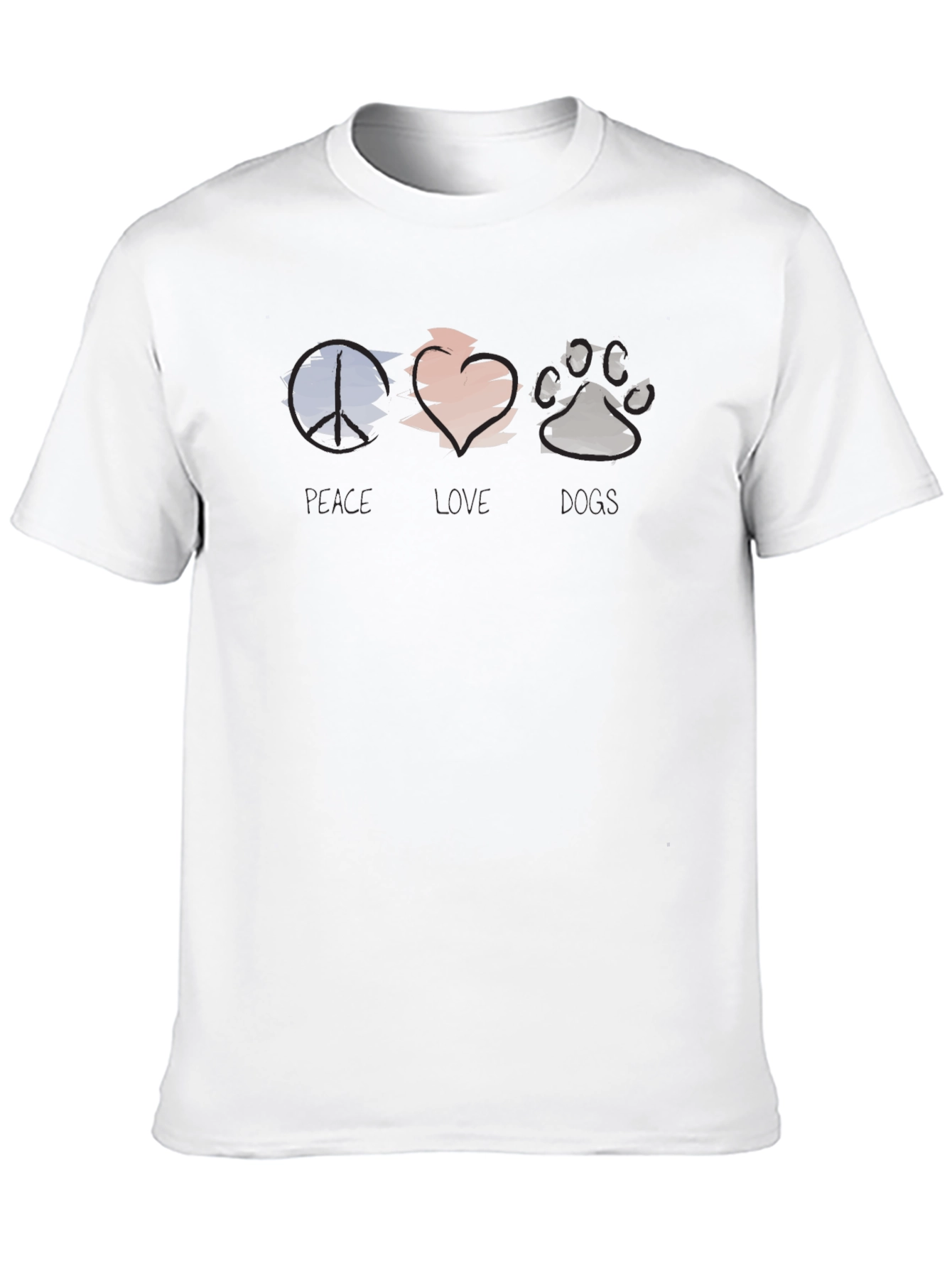 Peace Love Paws Black Graphic Tee