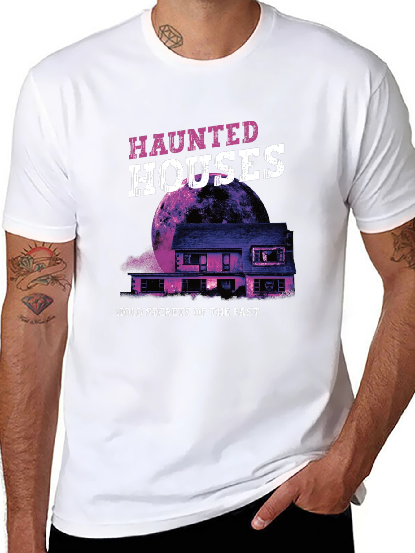 Haunted Houses Graphic Tee - Secrets of the Past
