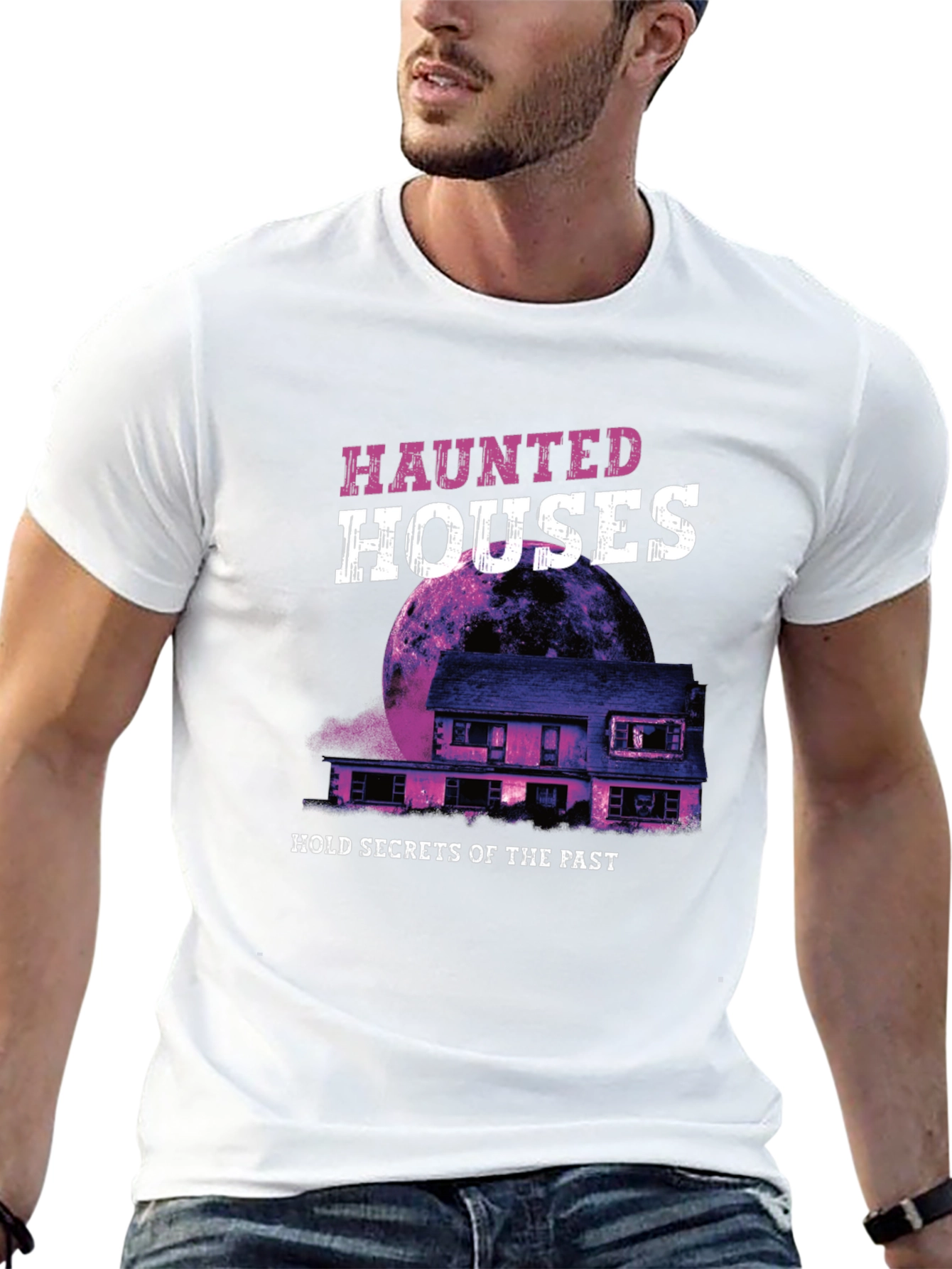 Haunted Houses Graphic Tee - Secrets of the Past