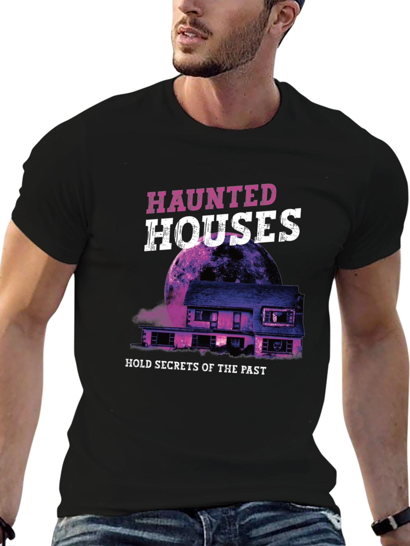 Haunted Houses Graphic Tee - Secrets of the Past