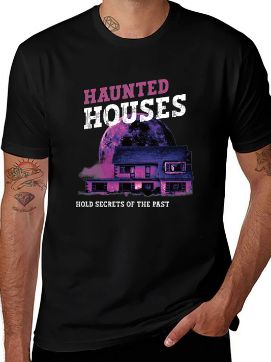 Haunted Houses Graphic Tee - Secrets of the Past