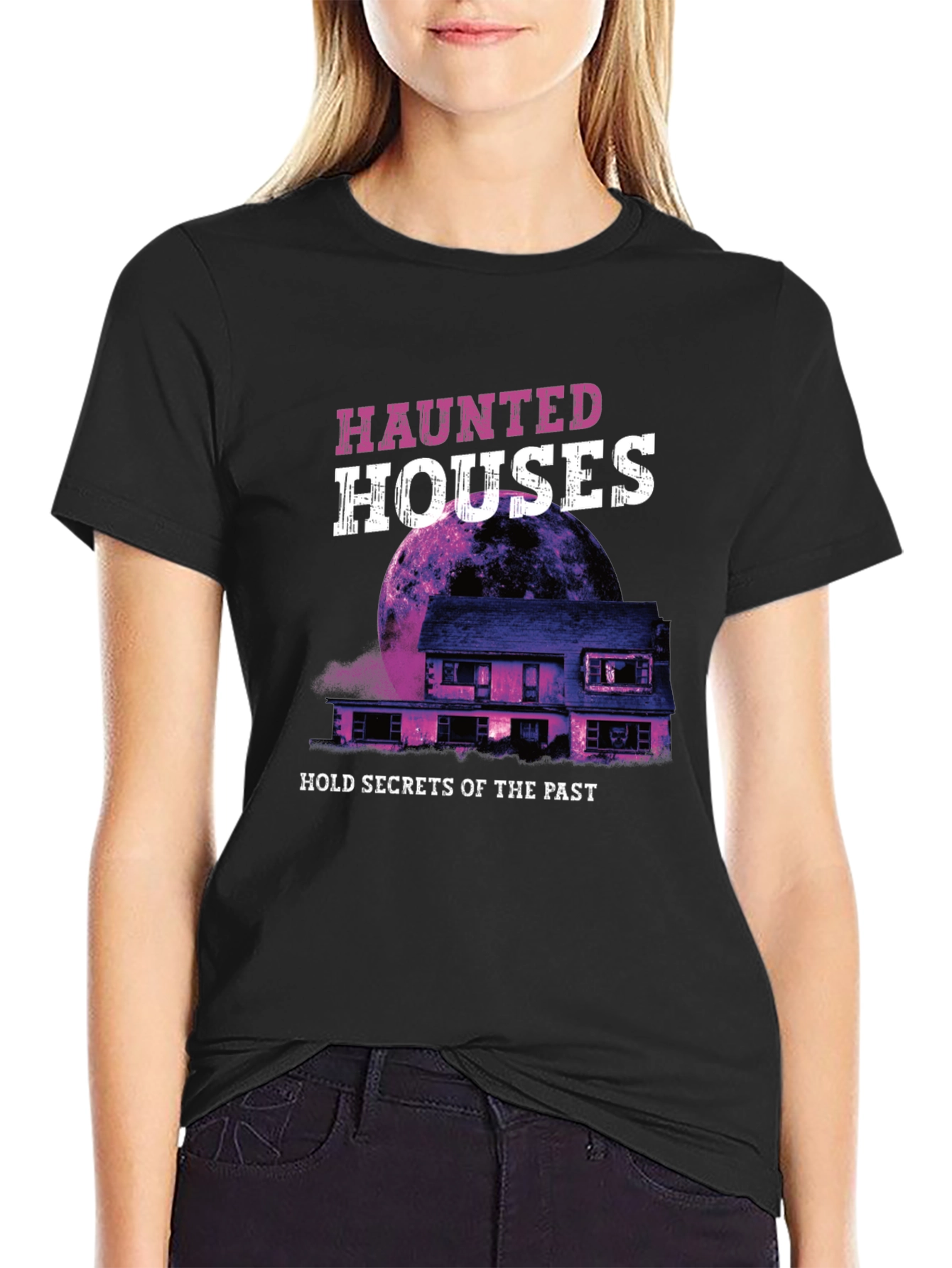 Haunted Houses Graphic Tee - Secrets of the Past