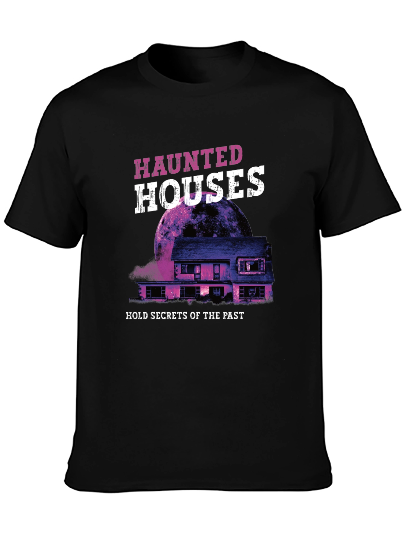 Haunted Houses Graphic Tee - Secrets of the Past