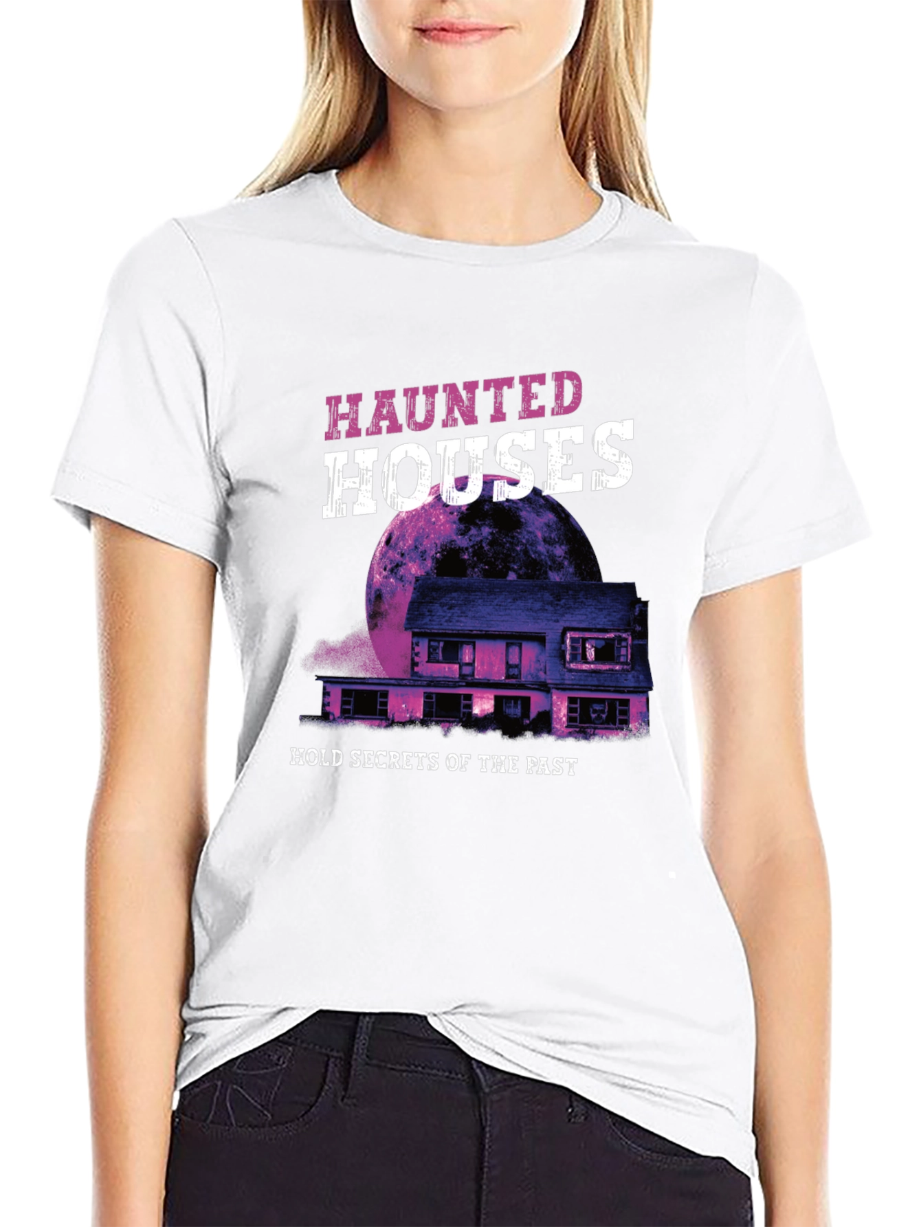 Haunted Houses Graphic Tee - Secrets of the Past