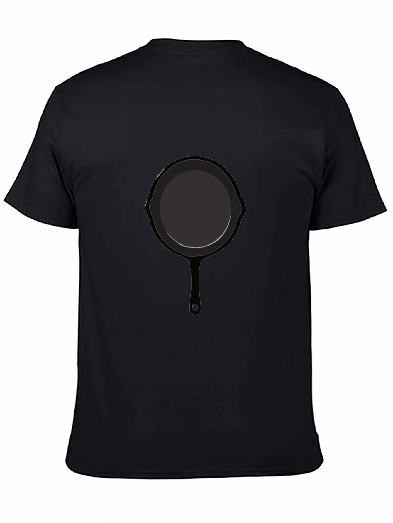 Funny Cast Iron Skillet Graphic Tee - Black