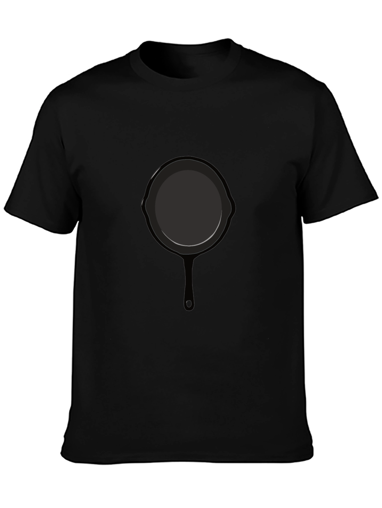 Funny Cast Iron Skillet Graphic Tee - Black