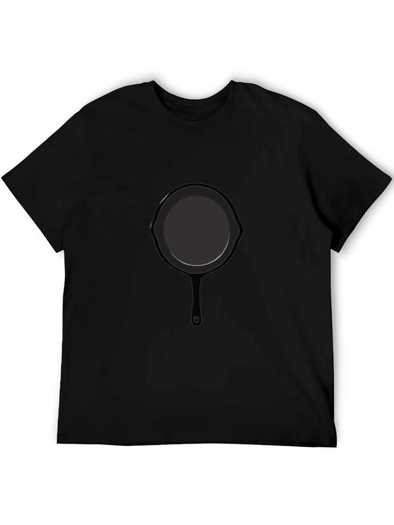 Funny Cast Iron Skillet Graphic Tee - Black